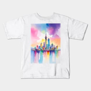Auckland City Skytower Skyline Kids T-Shirt